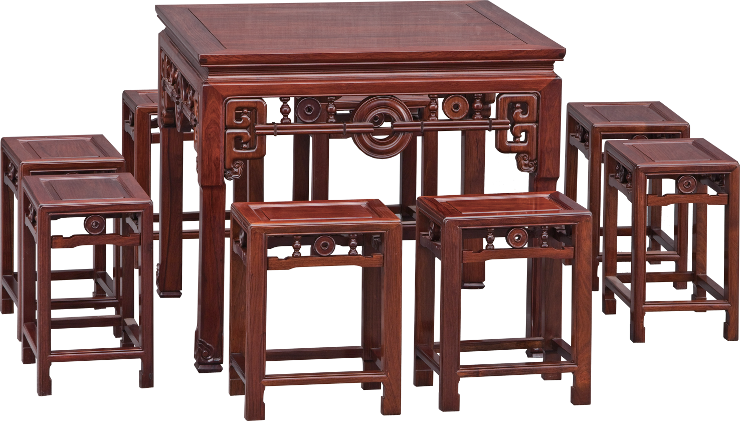 拱壁拉環(huán)四方桌帶凳