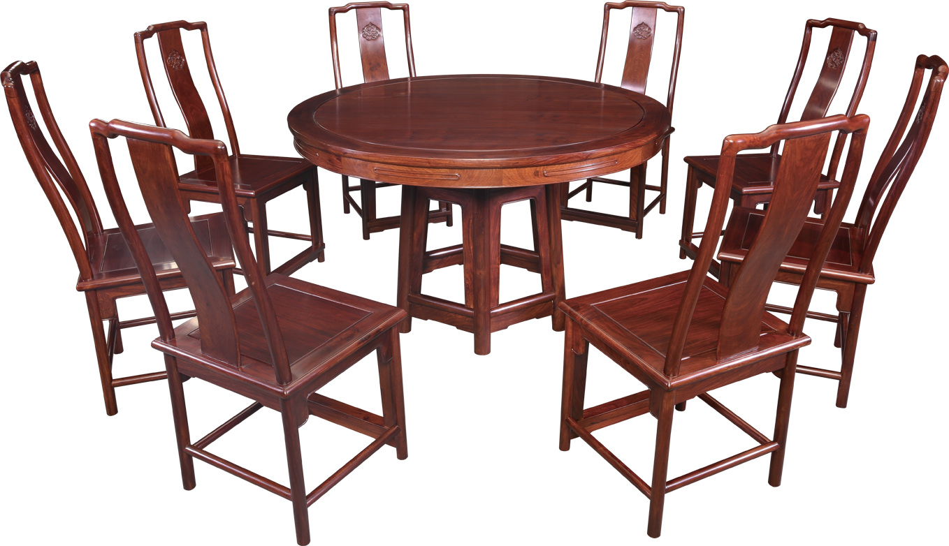 六角底座圓桌帶椅