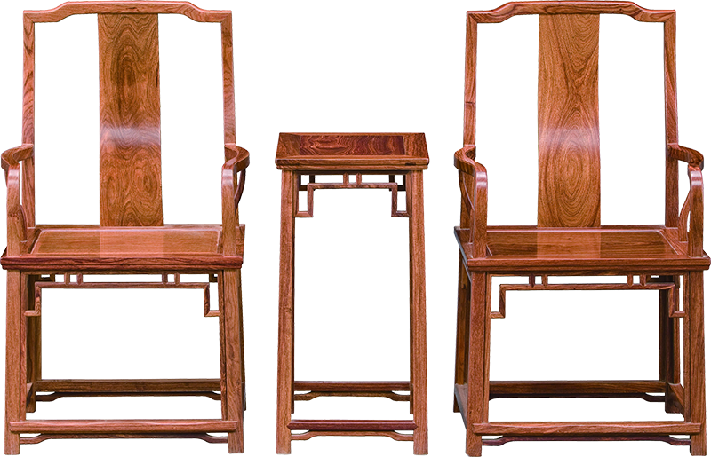 高靠背南官帽椅帶幾 (2)