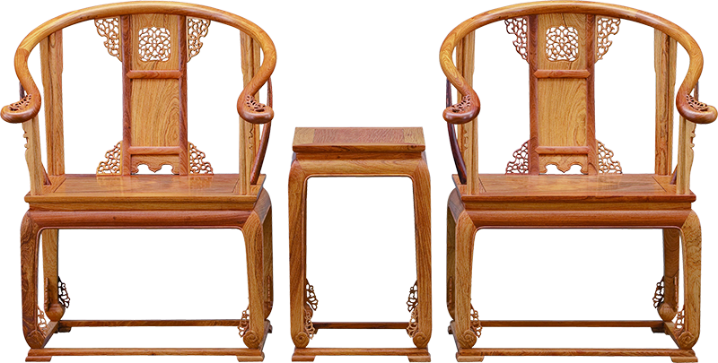 卷草紋圈椅帶幾