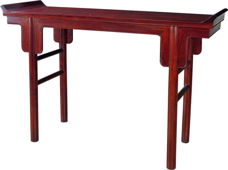 刀牙裙翹頭案（圓腳）