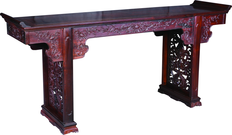 西番蓮紋翹頭案