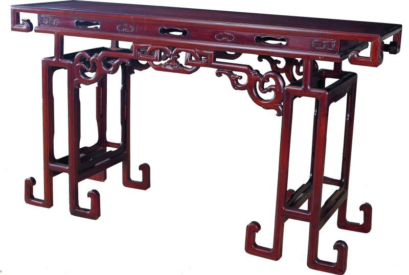 草龍回紋鉤條案