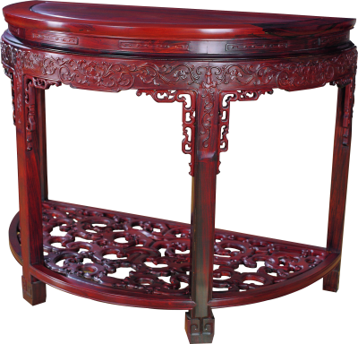 西番蓮紋半圓桌