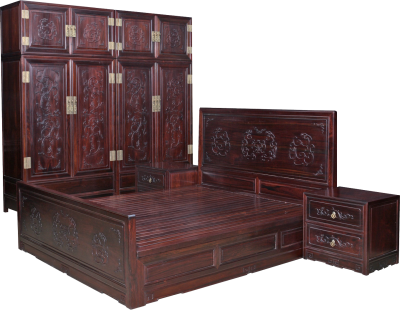 草龍床、草龍紋頂箱柜