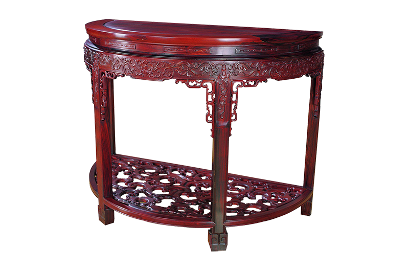 西番蓮紋半圓桌