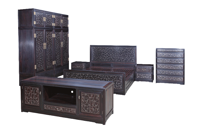 嵌銀絲冰梅紋整套